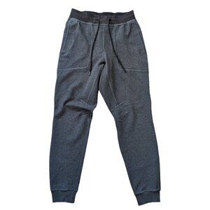 Lululemon Men At Ease Jogger Heathered Black sz S Training Workout 4-way stretch